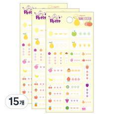 Petit 姓名貼紙 DA5357-F, 水果, 15個