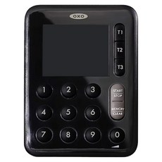 OXO 三重計時器 10.8 x 7.6 x 5.7cm 118g, 黑色, 1個