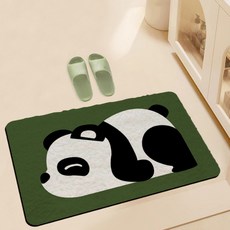 Sonio 可愛熊貓浴室腳踏墊, 01 瞌睡