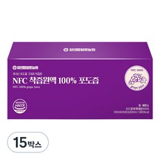 참앤들황토농원 NFC 착즙원액 포도즙, 3L, 15박스