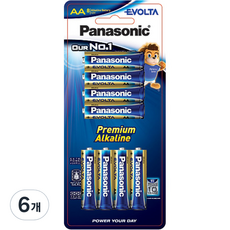 Panasonic Evolta Premium 鹼性AA電池, 8入, 6個