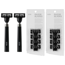 Block Razor Nero Black + 6 個剃須刀片 4 件套, 2組
