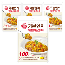 가뿐한끼 매콤닭가슴살 카레, 130g, 4개