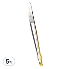 디엔오 고급 눈썹 족집게 멀티 화장 일자 핀셋, 5개, 실버