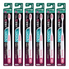 LION 獅王 Systema 細潔 強韌細軟毛超小型刷頭牙刷, 1入, 6個