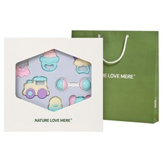 NATURE LOVE MERE 可咀嚼搖鈴固齒器組, 8款固齒器, 混色, 1組