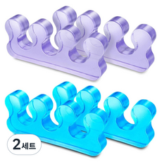 Pogeun Sangjeom 矽膠美甲分趾器 藍色 x 2p + 紫色 x 2p 套組, 2套
