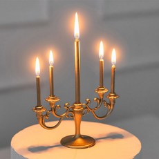 joyparty 吊燈造型生日蠟燭, 金色, 2個