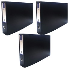 A3 D型環 橫式合紙活頁夾 7cm, 黑色, 3個