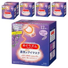 Kao 花王 MegRhythm 美舒律 新柔舒拋棄式蒸氣眼罩 約40°C溫熱蒸氣 深層舒緩, 12片, 6盒