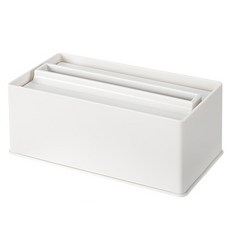 SHIMOYAMA ABS壁掛磁吸紙巾盒, 淺灰色, 1個