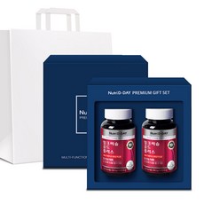 뉴트리디데이 프리미엄 밀크씨슬 골드 영양제 45g x 2p + 쇼핑백 선물 세트, 1세트, 90정