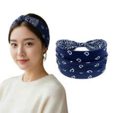 타이드코 세련된 피트니스 런닝 요가 헤어스카프, 블루, 1개