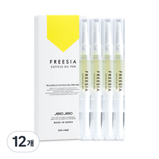 젤로젤로 큐티클 오일펜 프리지아, 3ml, 12개