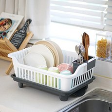 Changsin Living 昌信生活 韓國製SENSE碗盤瀝水架, 灰色, 1層