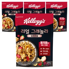 켈로그 리얼 그래놀라 오리지널 시리얼, 400g, 4개
