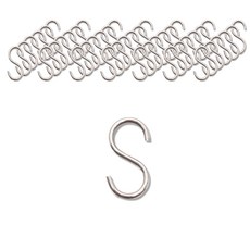 精選五金 不鏽鋼S型掛鉤 22mm, 單一顏色, 100個