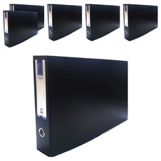 A3 D型環 橫式合紙活頁夾 7cm, 黑色, 6個