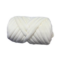 Allode 絲絨巨人紗 DIY 大型芒果編織線 500g, 12 象牙白, 1個