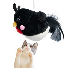 Mailcat 貓咪玩具 啾啾鳥, 1個, 黑色