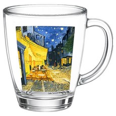 발룬피니 고흐그림 유리 물컵 380ml, 밤의 카페 테라스, 1개