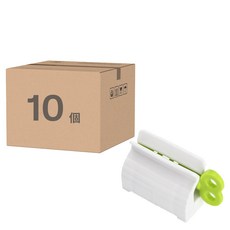 手動旋轉擠牙膏器 綠色 塑膠, 10個