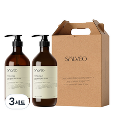 SOLVEO黑胜肽強健髮根洗髮精 1000ml+護髮乳 1000ml禮盒組, 3組