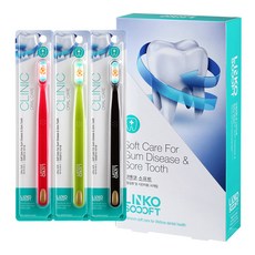 LINKO 軟毛牙刷 粉紅色 2入 + 綠色 2入 + 深棕色 2入 組, 1套