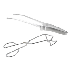 Reborn.J 不鏽鋼料理夾+三角料理夾 304不鏽鋼, 銀色, 1組