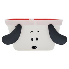 PEANUTS 史努比 提籃, 白色 + 黑色, 1個