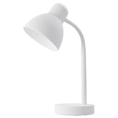 aiwa 愛華 工作檯燈 WD-23S, 霧面烤漆, 鐵藝底座, 單鍵線控, 白色