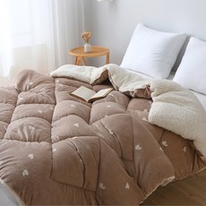 comet 雙面用羊毛感超細纖維棉毯, Flower