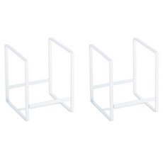 블럭마트 심플 스텐 접시꽂이 S, 2개, 화이트