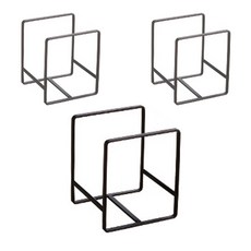 Block Mart 廚房簡約不鏽鋼盤架 3入, 黑色, 3個