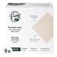 SINCERELY Frog 波浪紋拋棄式抹布 Set 50, 超級吸水，可重複使用多達10次, 50張, 6盒