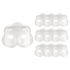 Uniart 紙獅子半臉面具, 白色, 10個