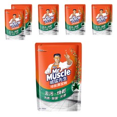 Mr Muscle 威猛先生 地板清潔劑補充包 森林芬多精 去汙 快乾 光亮 除菌 芳香, 1.8L, 6包