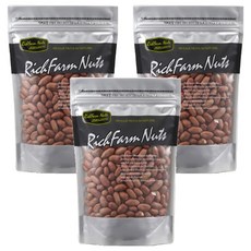 豐富的棕櫚堅果烤花生, 400g, 3包