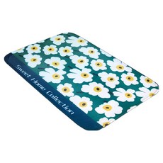 TROMSO 簡單生活超柔軟舒適 M137 60 x 40 x 1cm 超吸水防滑地墊, 朵朵小花 綠色