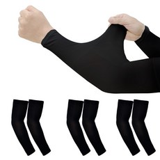해피제이 아이스 아웃도어 UV차단 팔토시, 블랙, 6개