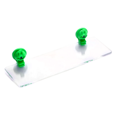 Lassley MAGIC 彩色強力吸盤長型置物架 浴室/廚房/餐廳適用 吸盤式組裝, 綠色, 1層