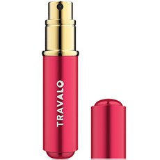 TRAVALO 羅馬 按壓式填充便攜香水分裝瓶 5ml, 紅色, 1個