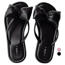 ILoveJ 女童款HJ夏季澎澎蝴蝶結人字拖