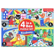 mudpuppy 四合一拼圖 善行, 31片, 1盒