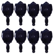 ABM玫瑰手鏡, 黑色, 8入