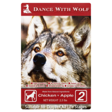 DANCE WITH WOLF 狗糧, 農場雞肉蘋果, 2.5lb, 1袋