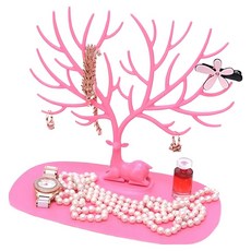 iSFun 鹿角樹枝 創意歐式飾品收納掛架, 粉色, 1個