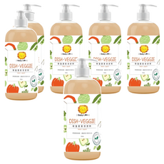 Baby Lion 獅子寶寶 碗盤蔬果清潔劑, 輕鬆洗淨不殘留, 環境友善, 有效去汙, 配方溫和不傷手, 700ml, 6瓶