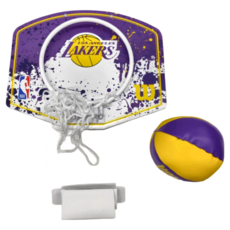 Wilson NBA 迷你籃板 湖人隊 含小球, 紫白黃, 1組