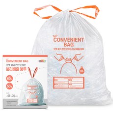 코멧 묶기 편한 끈있는 분리배출 봉투, 60L, 50개